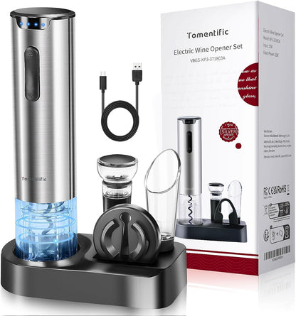 Electric Wine Opener Set With Stand - Premium Wine Gifts wit