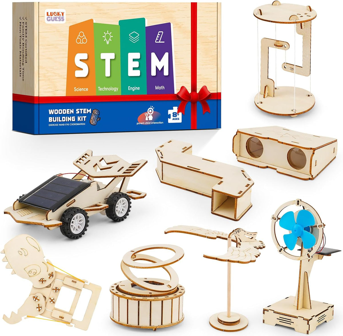 LUCKY GUESS 8 in 1 STEM Science Kit for Kids