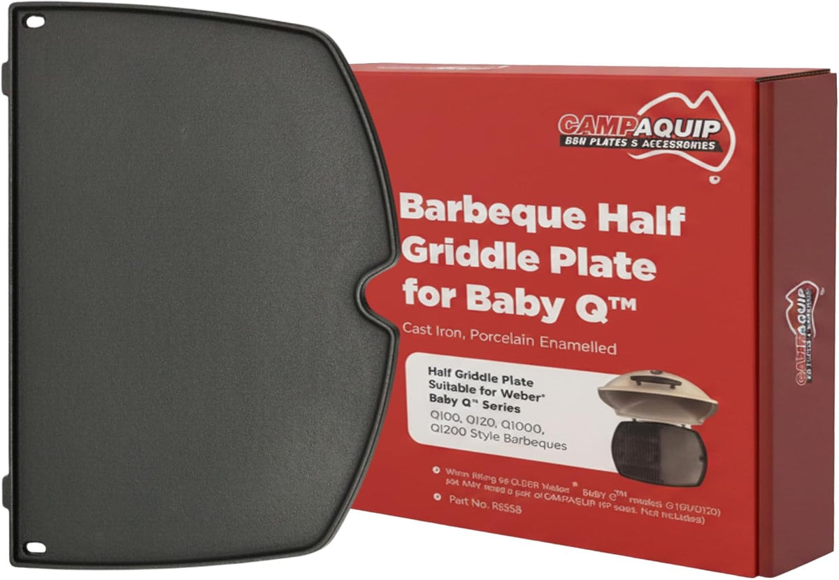 CAMPAQUIP Half Griddle Plate Fits Weber Baby Q Series Q100 Q