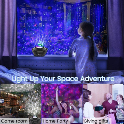 Dinosaur Egg Galaxy Projector, Star Projector Starry Light with Music Player, 14 Colors Night Light with White Noise, Nebula,Timer & Remote Control for Gaming Room, Home Theater