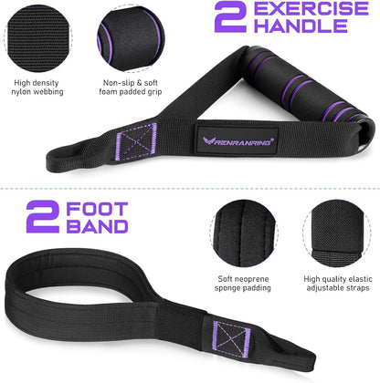 Pilates Bar Kit with Resistance Bands, Multifunctional Yoga Pilates Bar with Heavy-Duty Metal Adjustment Buckle for Women & Men, Home Gym Pilates Resistance Bar Kit forFull Body Workouts