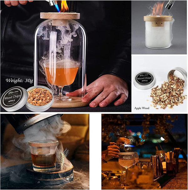 Wood Chips for Cocktail Smoker, Cherry, Apple, Pecan and Pear Tree 4 Pack Smoke Infuser Wood Chips - Gifts-Australia