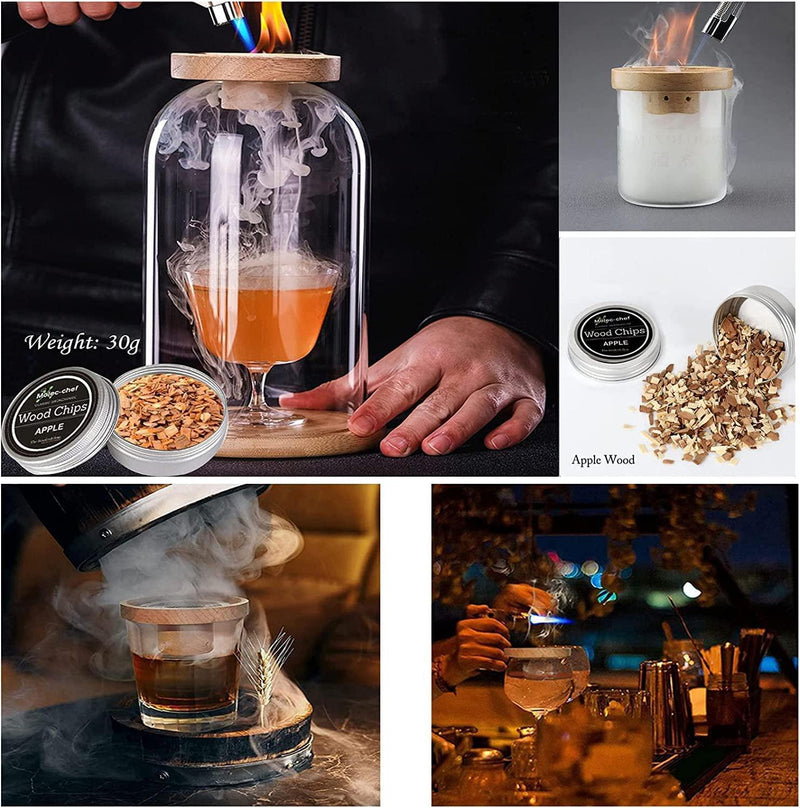 Wood Chips for Cocktail Smoker, Cherry, Apple, Pecan and Pear Tree 4 Pack Smoke Infuser Wood Chips - Gifts-Australia