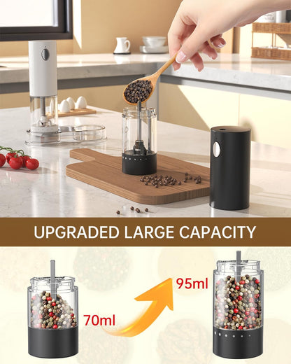 CIRCLE JOY Electric Salt and Pepper Grinder Set Rechargeable