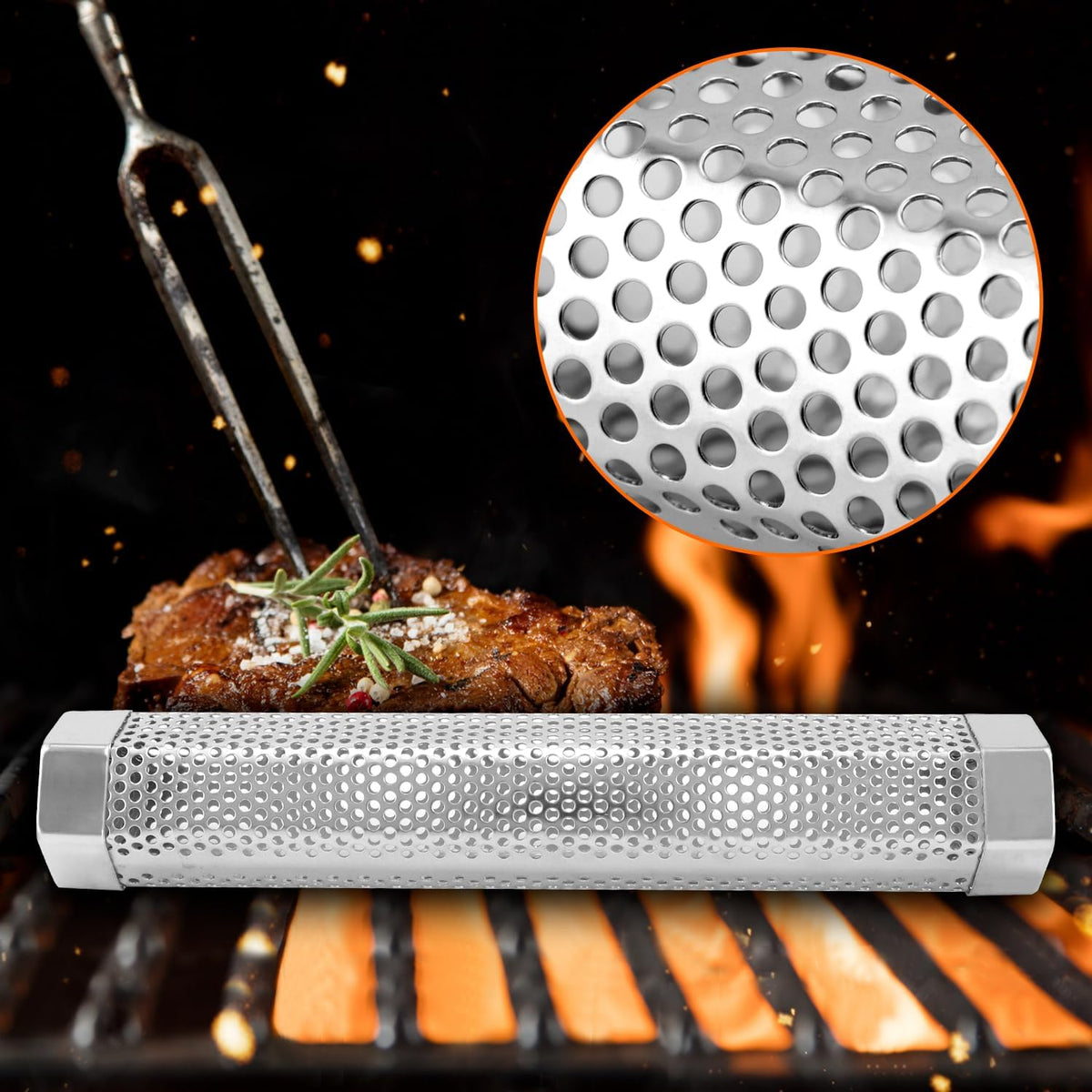 QWORK® 12" Stainless Steel BBQ Smoke Tube for Pellet Grill