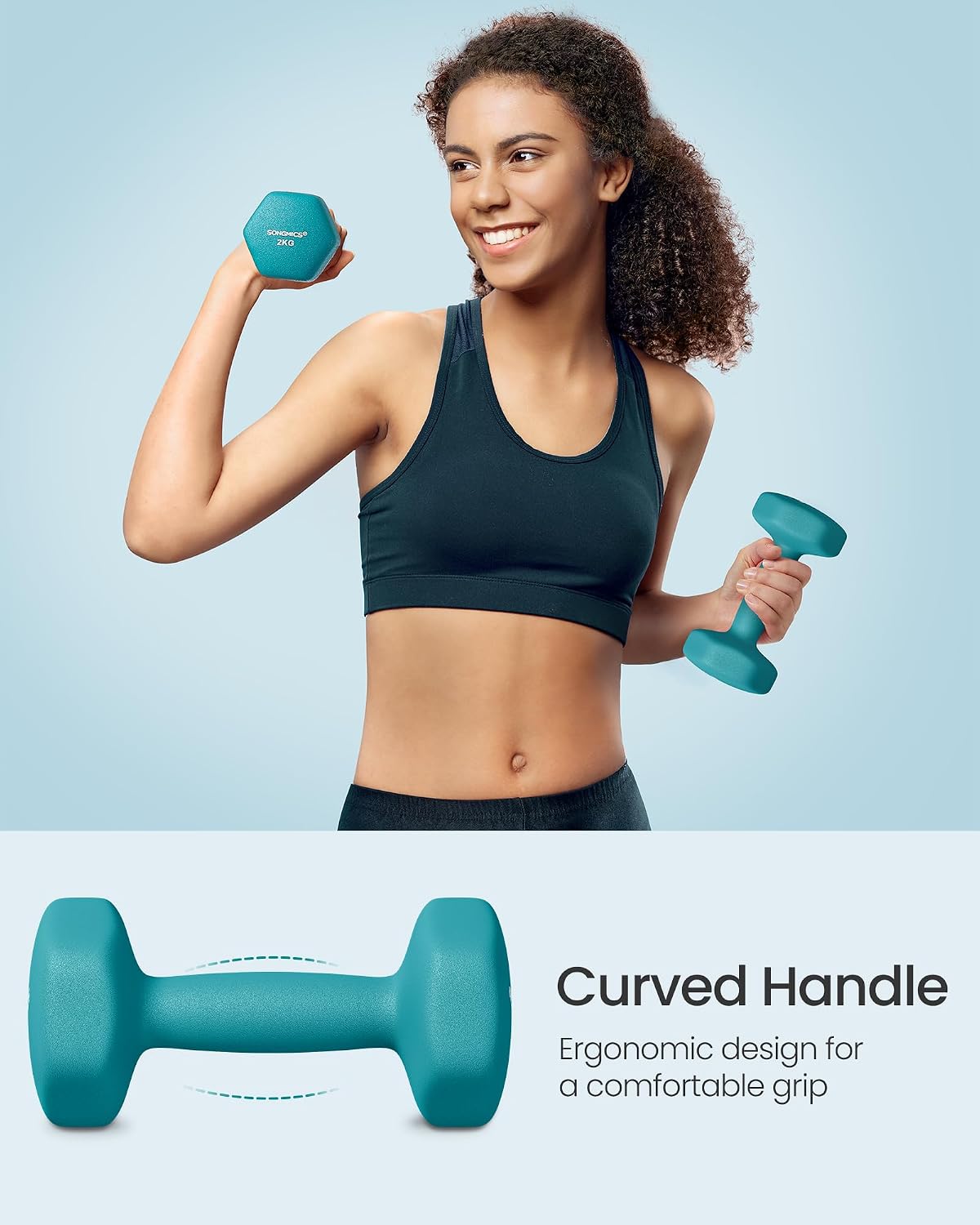 SONGMICS Dumbbell Set with Rack