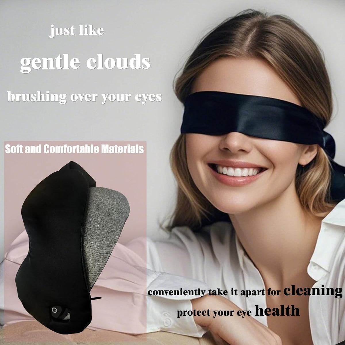Rechargeable Cordless Heated Eye Mask for Dry Eyes - Adjusta