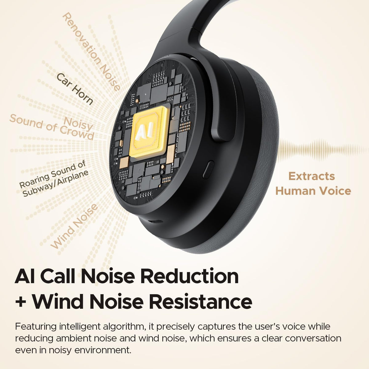 SOUNDPEATS Space Pro LDAC Hi-Res ANC Wireless Over-Ear Headp
