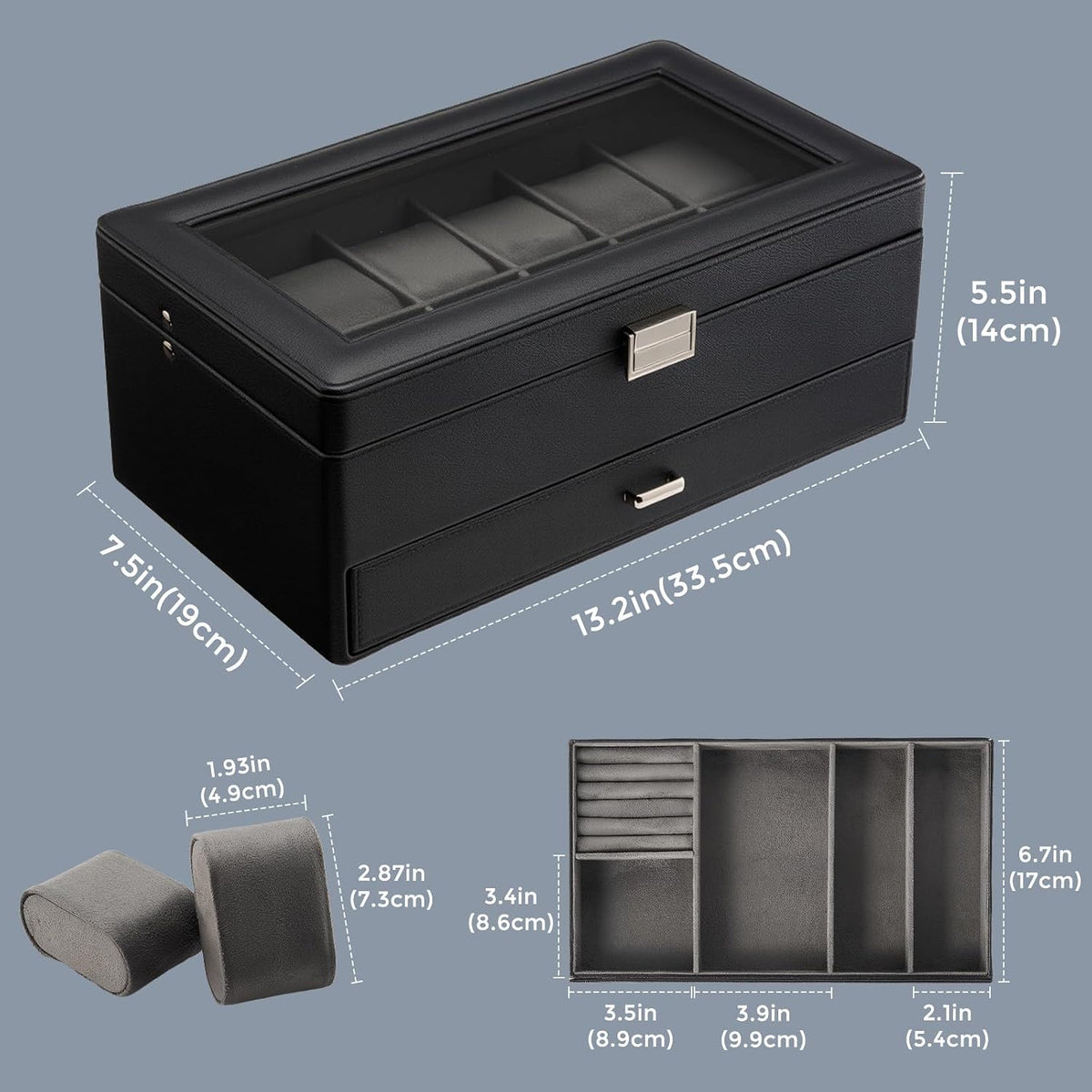 ProCase 12 Slot Watch Box for Men