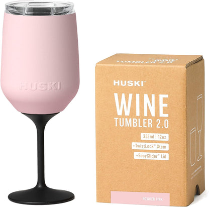 Huski Wine Tumbler 2.0 | New | Award-Winning Design with Detachable Stem | Premium Stainless Steel Wine Glass with Lid | Triple Insulated Tumbler | 355ml Capacity | Great Gift