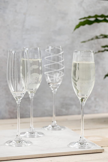 Mikasa Cheers Crystal Champagne Flutes Set