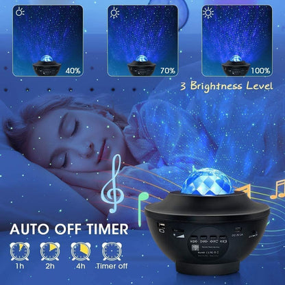 Dinosaur Egg Galaxy Projector, Star Projector Starry Light with Music Player, 14 Colors Night Light with White Noise, Nebula,Timer & Remote Control for Gaming Room, Home Theater