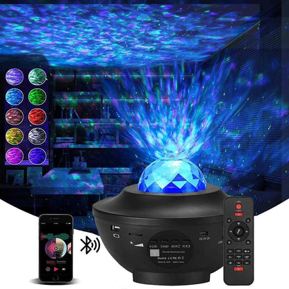 Dinosaur Egg Galaxy Projector, Star Projector Starry Light with Music Player, 14 Colors Night Light with White Noise, Nebula,Timer & Remote Control for Gaming Room, Home Theater