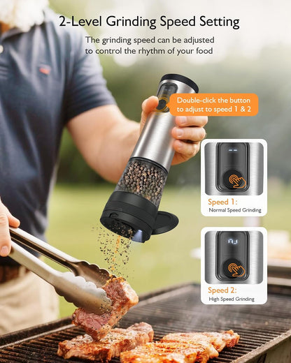 Electric Salt and Pepper Grinder Set