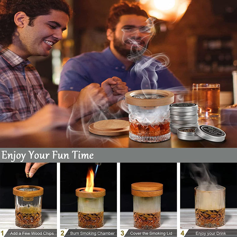Wood Chips for Cocktail Smoker, Cherry, Apple, Pecan and Pear Tree 4 Pack Smoke Infuser Wood Chips - Gifts-Australia
