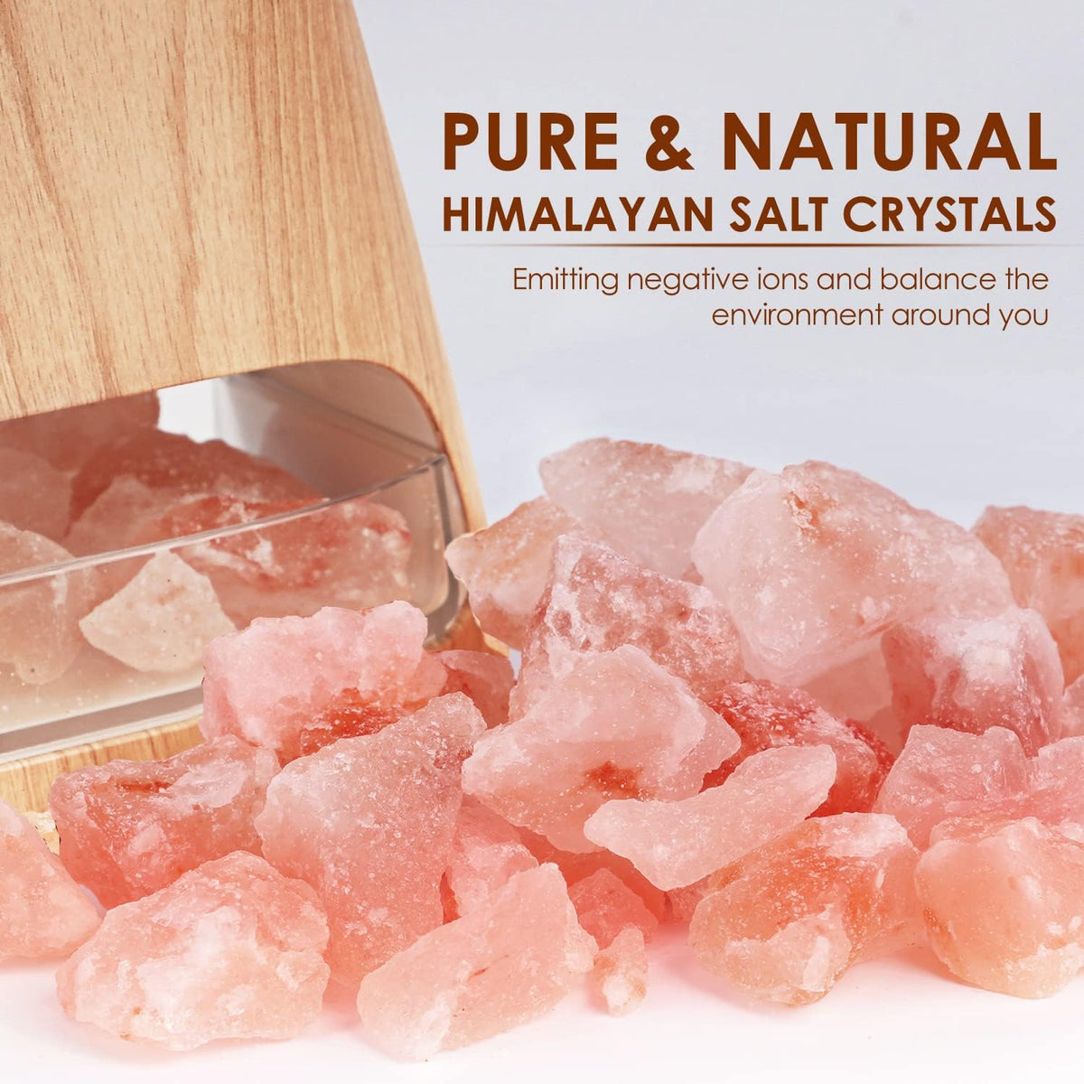 SALKING 2-in-1 Essential Oil Diffuser & Crystal Himalayan Sa