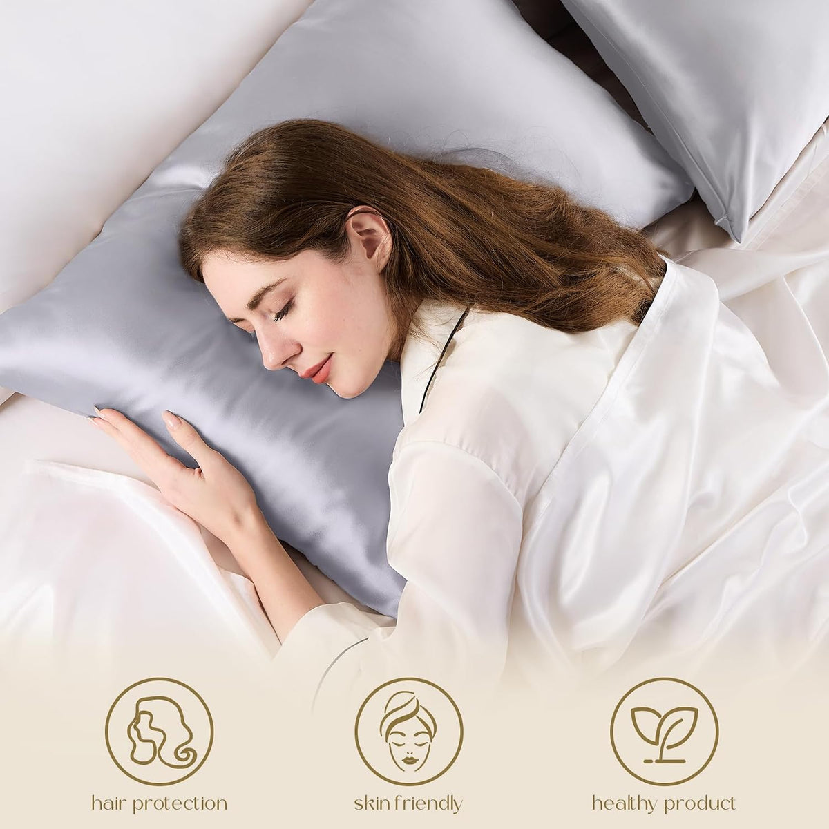 ZIMASILK 100% Mulberry Silk Pillowcase for Hair & Skin