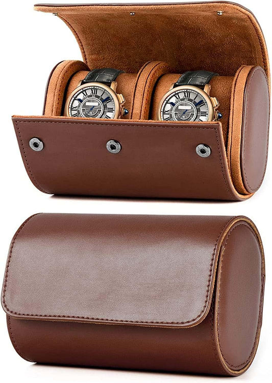 Watch Travel Case Handmade Leather Watch Rolls Box for Man T