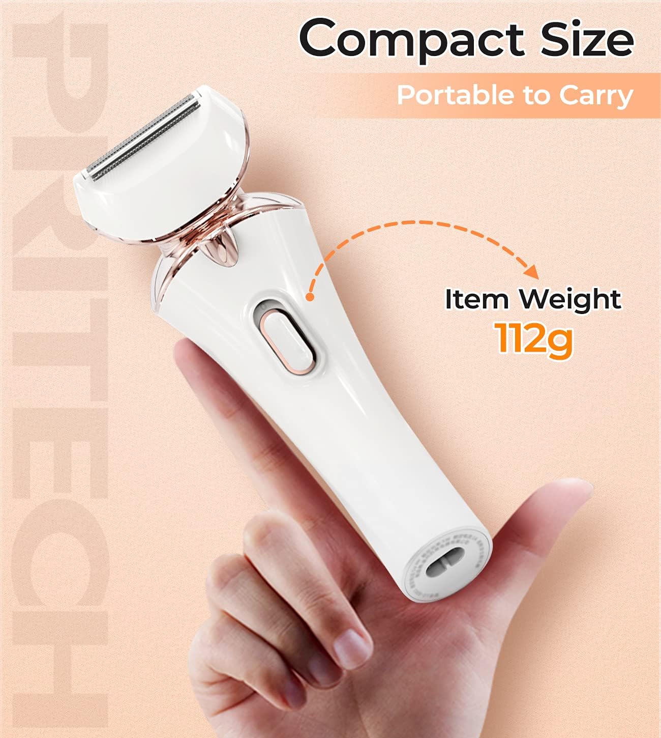 Women,Ladies Shaver,Lady Razor for Legs,Arm,Underarm,Bikini,USB Rechargeable Razor Wet&Dry Cordless for Woman by PRITECH