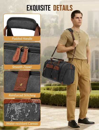 Canvas Duffle Bag for Travel 50L Expandable