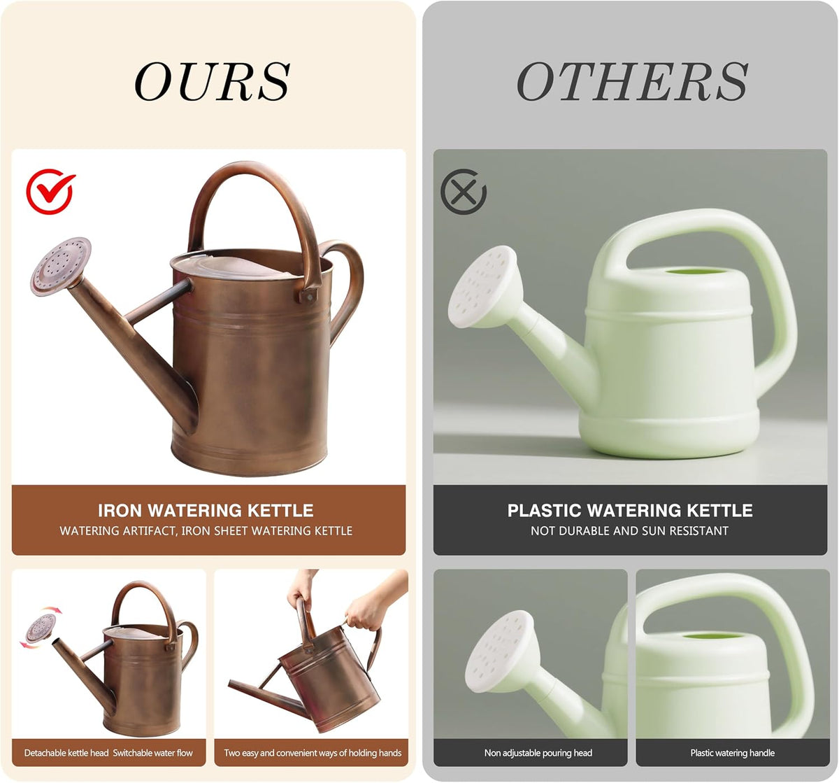 Metal Watering Can for Outdoor and Indoor Plants