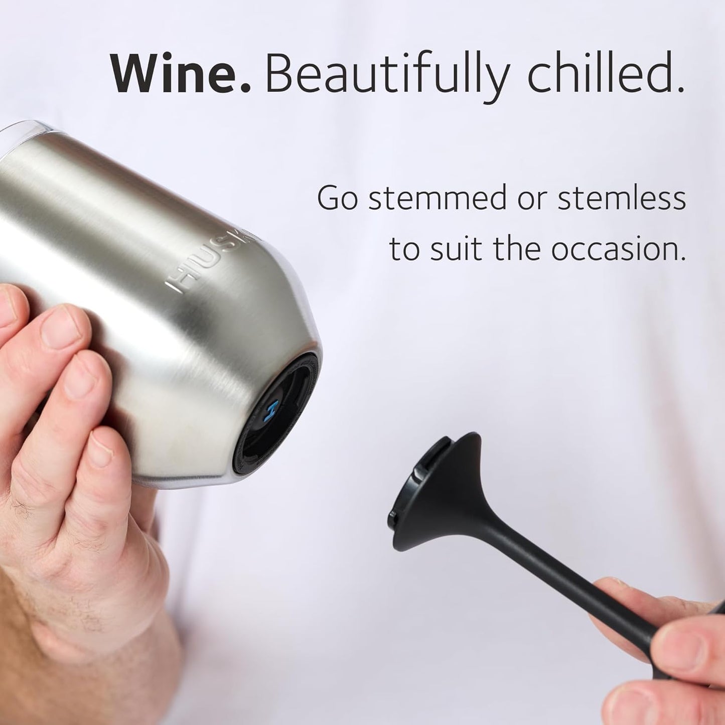Huski Wine Tumbler 2.0 | New | Award-Winning Design with Detachable Stem | Premium Stainless Steel Wine Glass with Lid | Triple Insulated Tumbler | 355ml Capacity | Great Gift