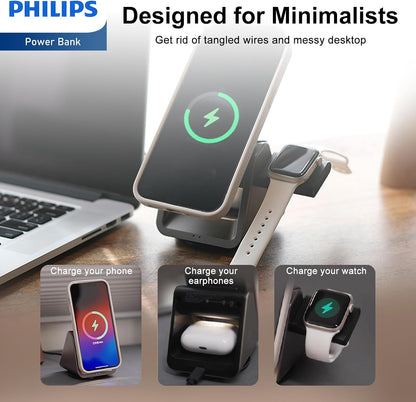 Philips Magsafe Charger 3 in 1 Wireless Charging Station Por