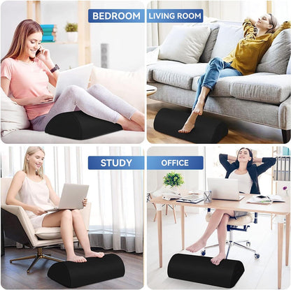 Foot Rest Cushion, 3IN1 Ergonomic Under Desk Foot Pillow, Adjustable Detachable Comfort Foot Stool for Gaming, Office and Home