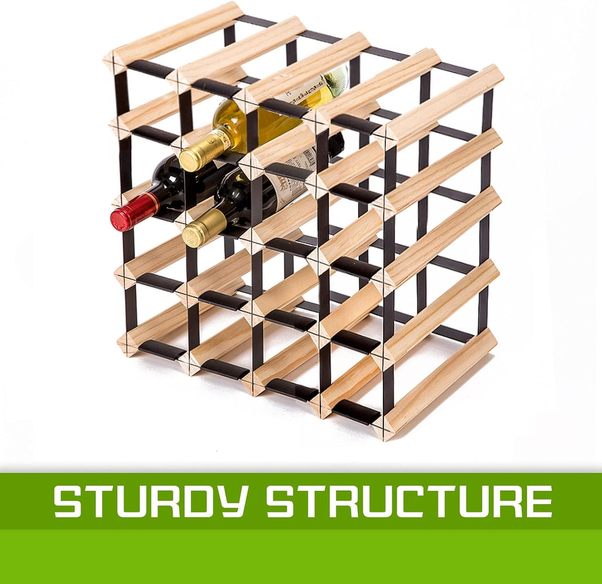 20 Bottle Timber Wine Rack