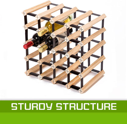 20 Bottle Timber Wine Rack