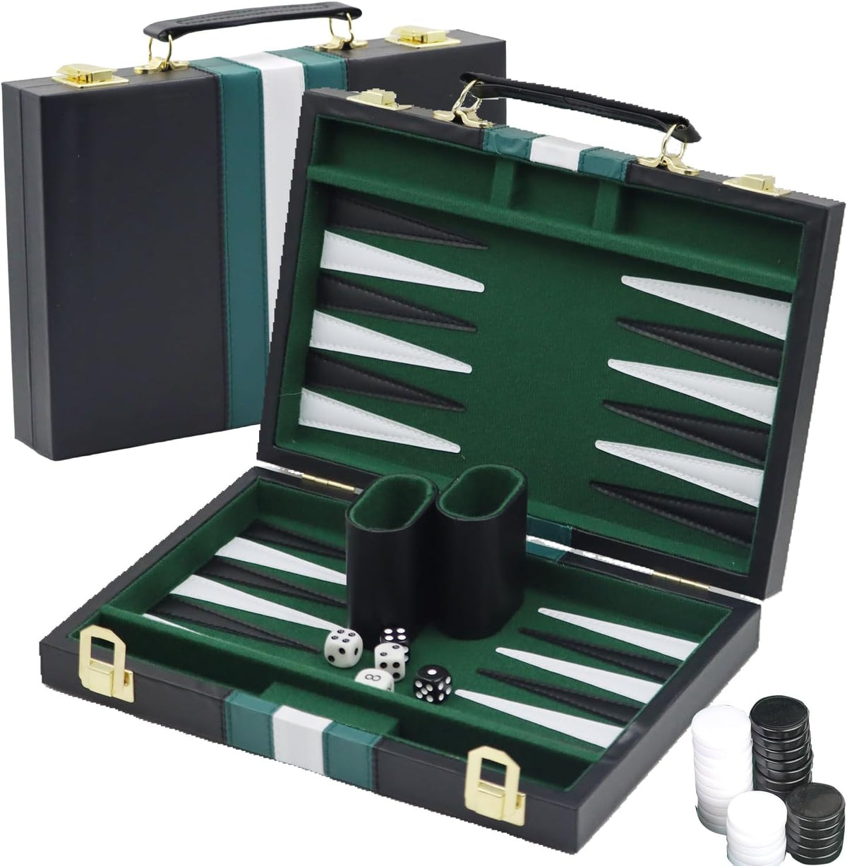 Backgammon Set Suitcase for 2 Players