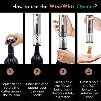 Electric Wine Aerator & Opener Set with Accessories