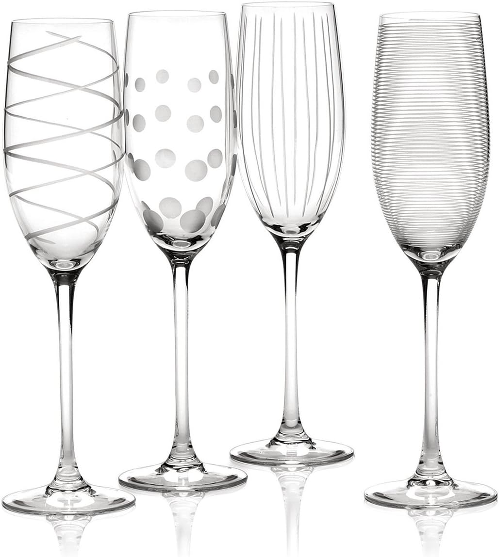 Mikasa Cheers Crystal Champagne Flutes Set