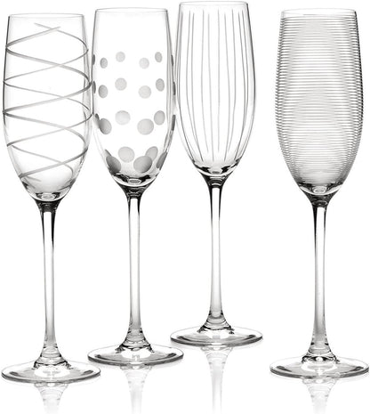 Mikasa Cheers Crystal Champagne Flutes Set