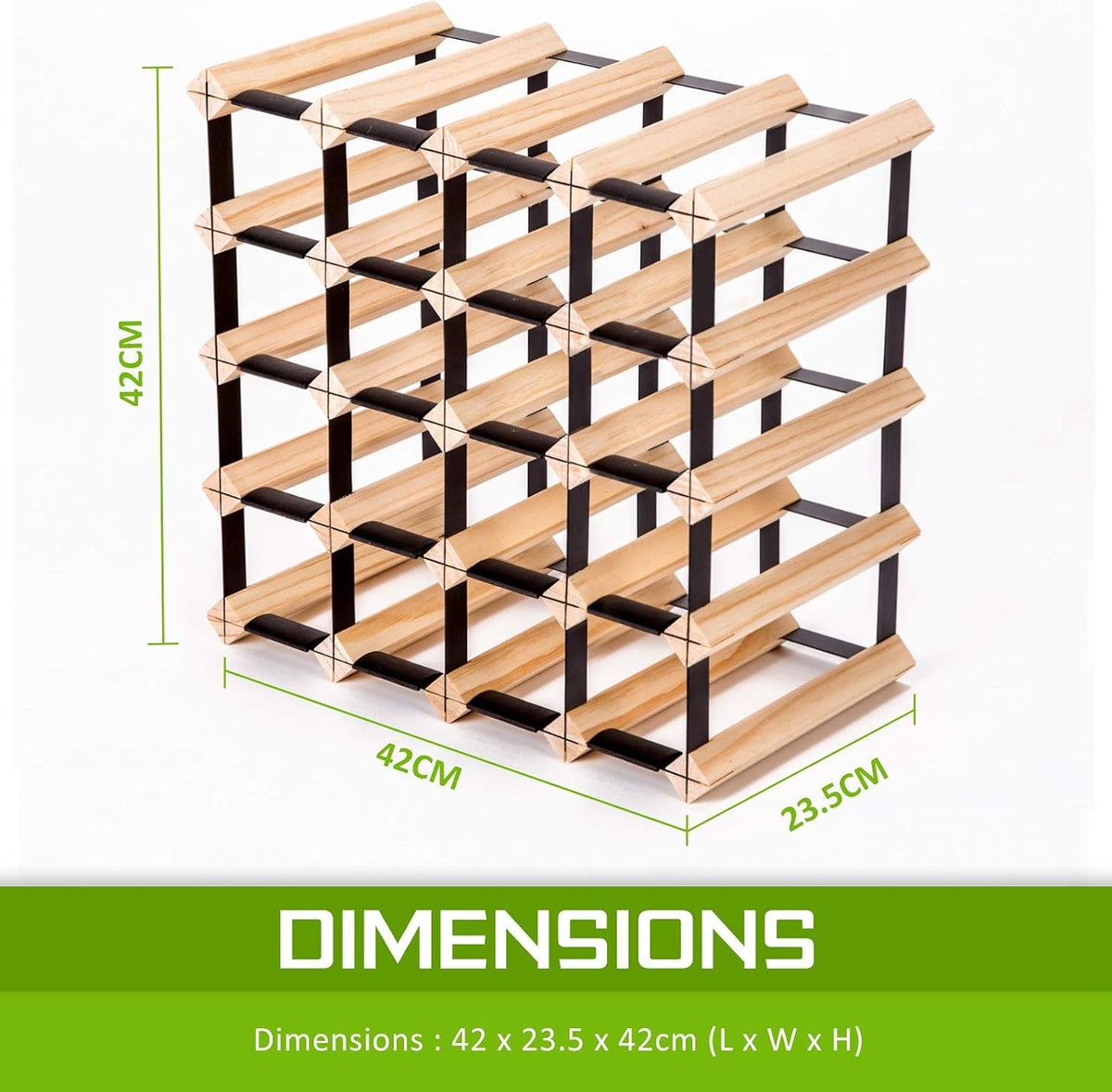 20 Bottle Timber Wine Rack
