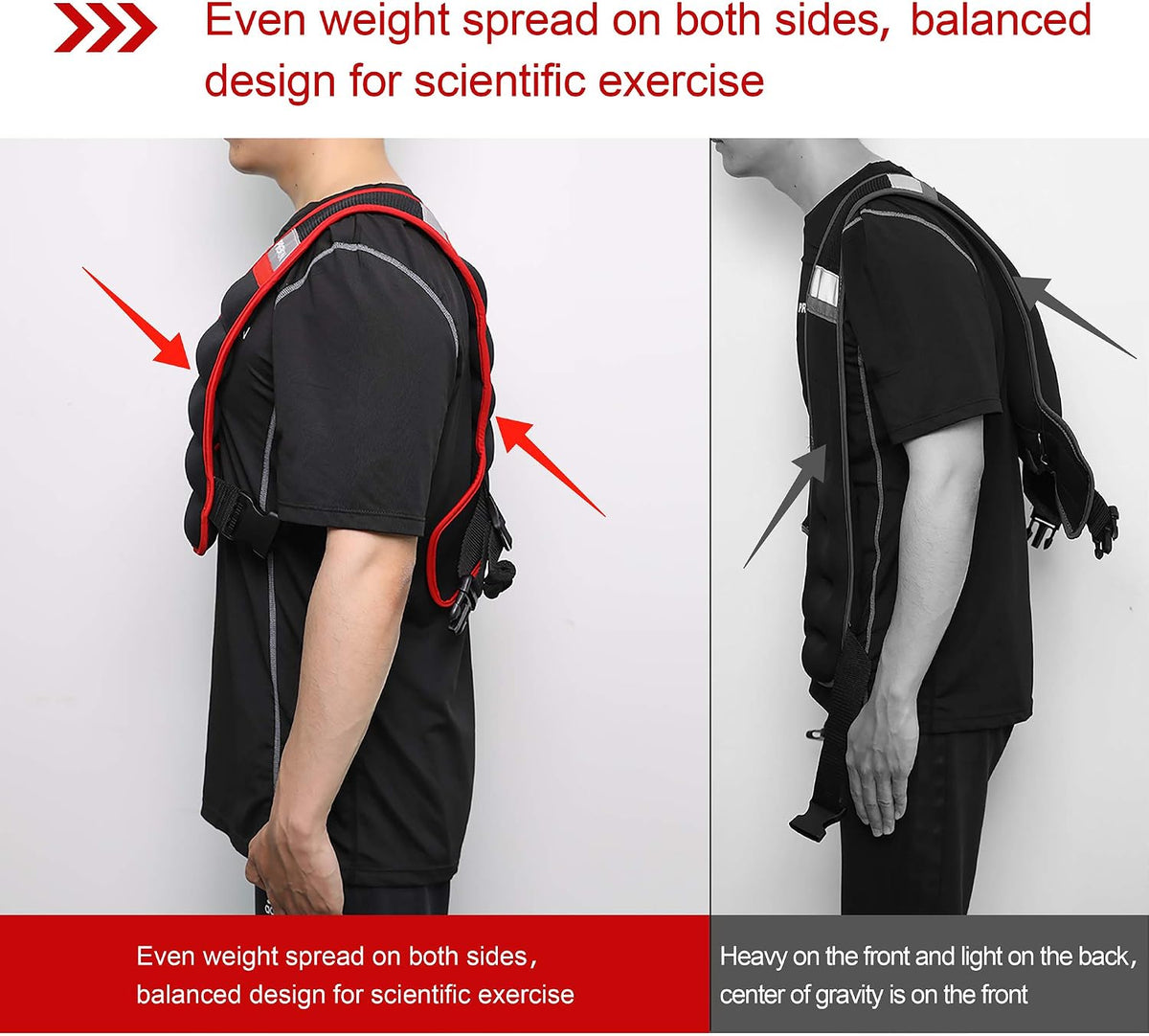 PROIRON Adjustable Weighted Vest Jacket 5-10KG Comfortable f
