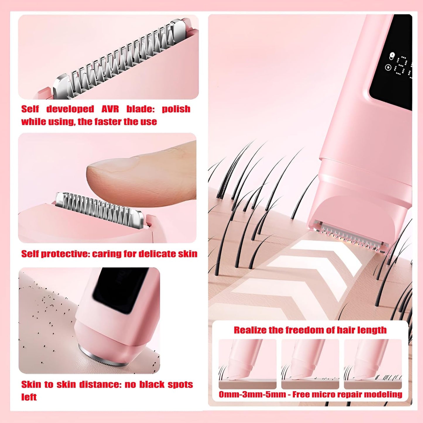 Velessa 2-in-1 Bikini Trimmer & Facial Shaver for Women 3
