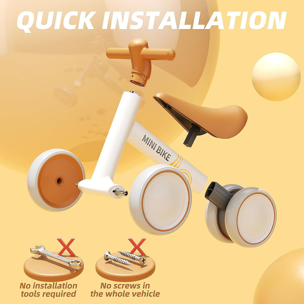 FAYDUDU Balance Bike for 1 Year Old Ride On Toy for 1 2 Year