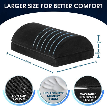 Foot Rest Cushion, 3IN1 Ergonomic Under Desk Foot Pillow, Adjustable Detachable Comfort Foot Stool for Gaming, Office and Home