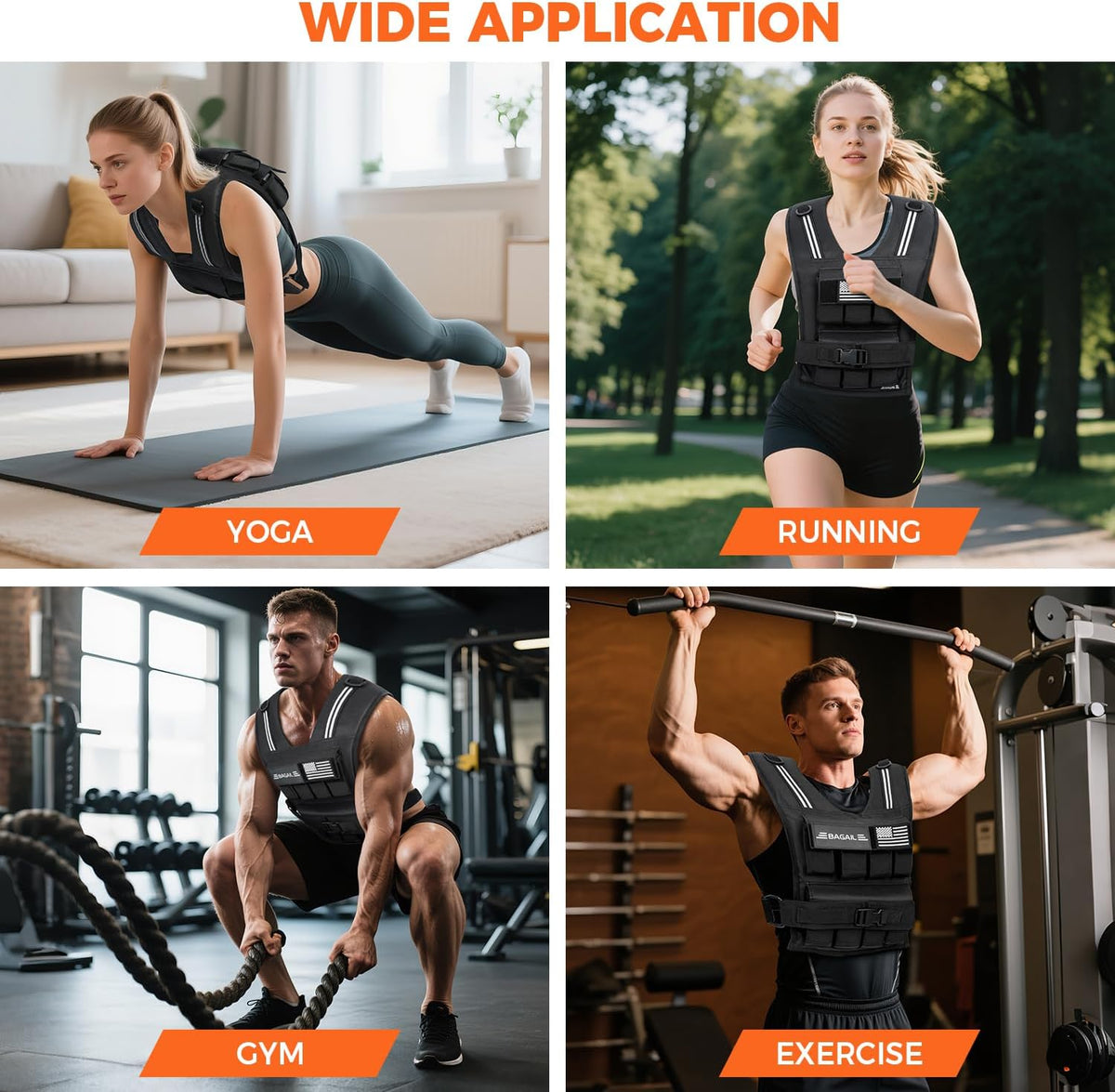 BAGAIL Weighted Vest for Strength Training