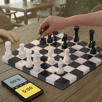 Marble 30cm Borderless Chess Set