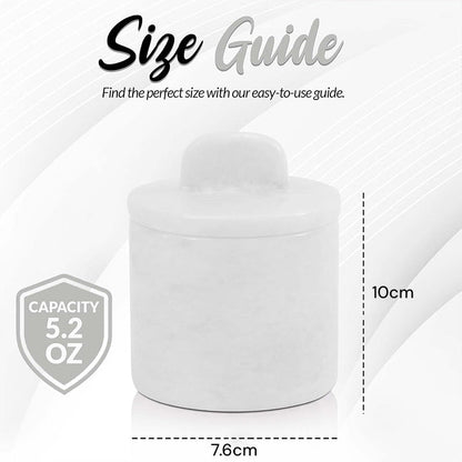 Marble Single Salt Cellar with Spoon