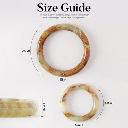 Marble Hot Pot Ring - Set Of 2