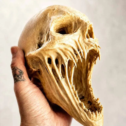 Gothic Demon Skull Sculpture — Dark Fantasy Home Decor 16