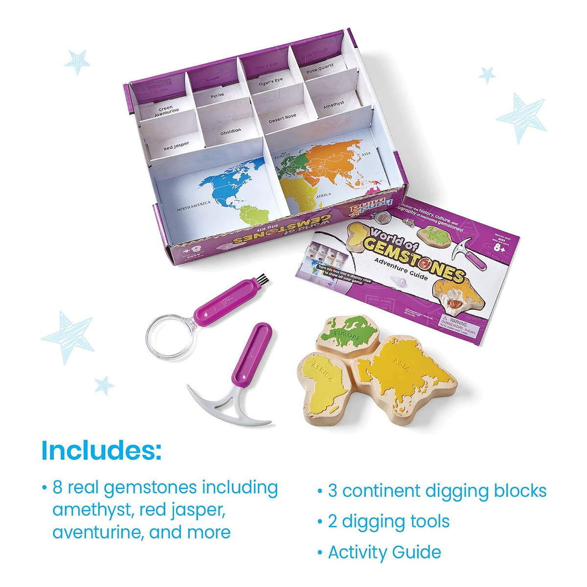 Learning Resources World of Gemstones Dig Kit for Kids 8-12