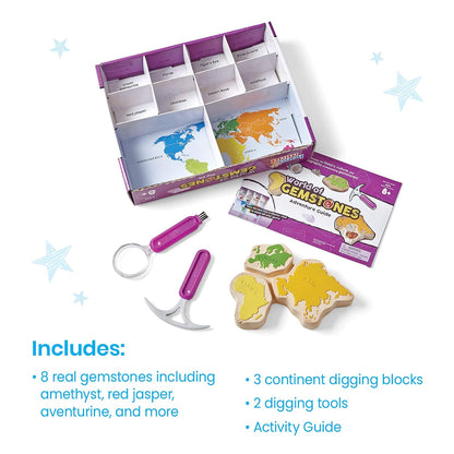 Learning Resources World of Gemstones Dig Kit for Kids 8-12