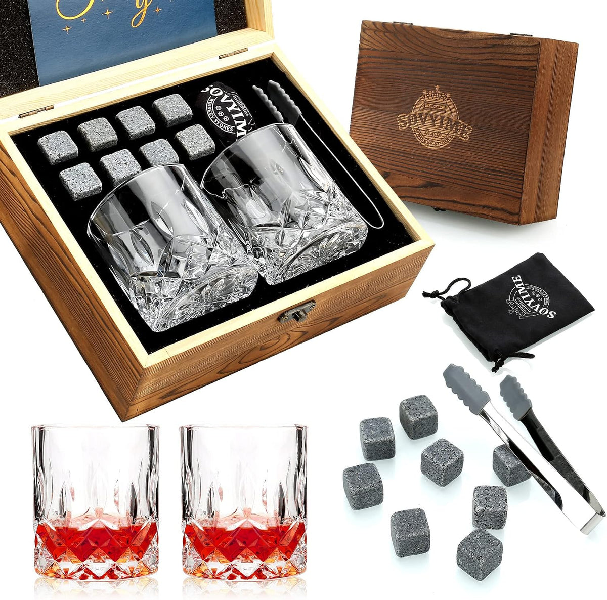Whisky Stones Glasses Gift Set