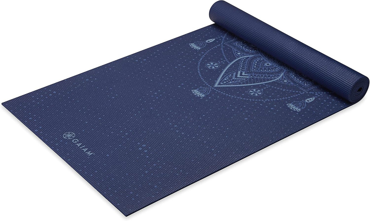 Gaiam Yoga Mat - Premium 6mm Print Extra Thick Non Slip Exer