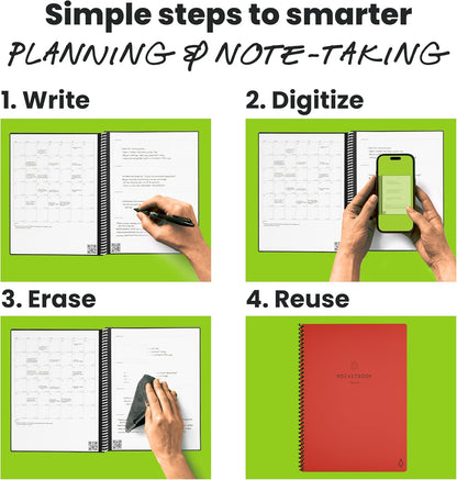 Rocketbook Fusion Smart Reusable Notebook- grey
