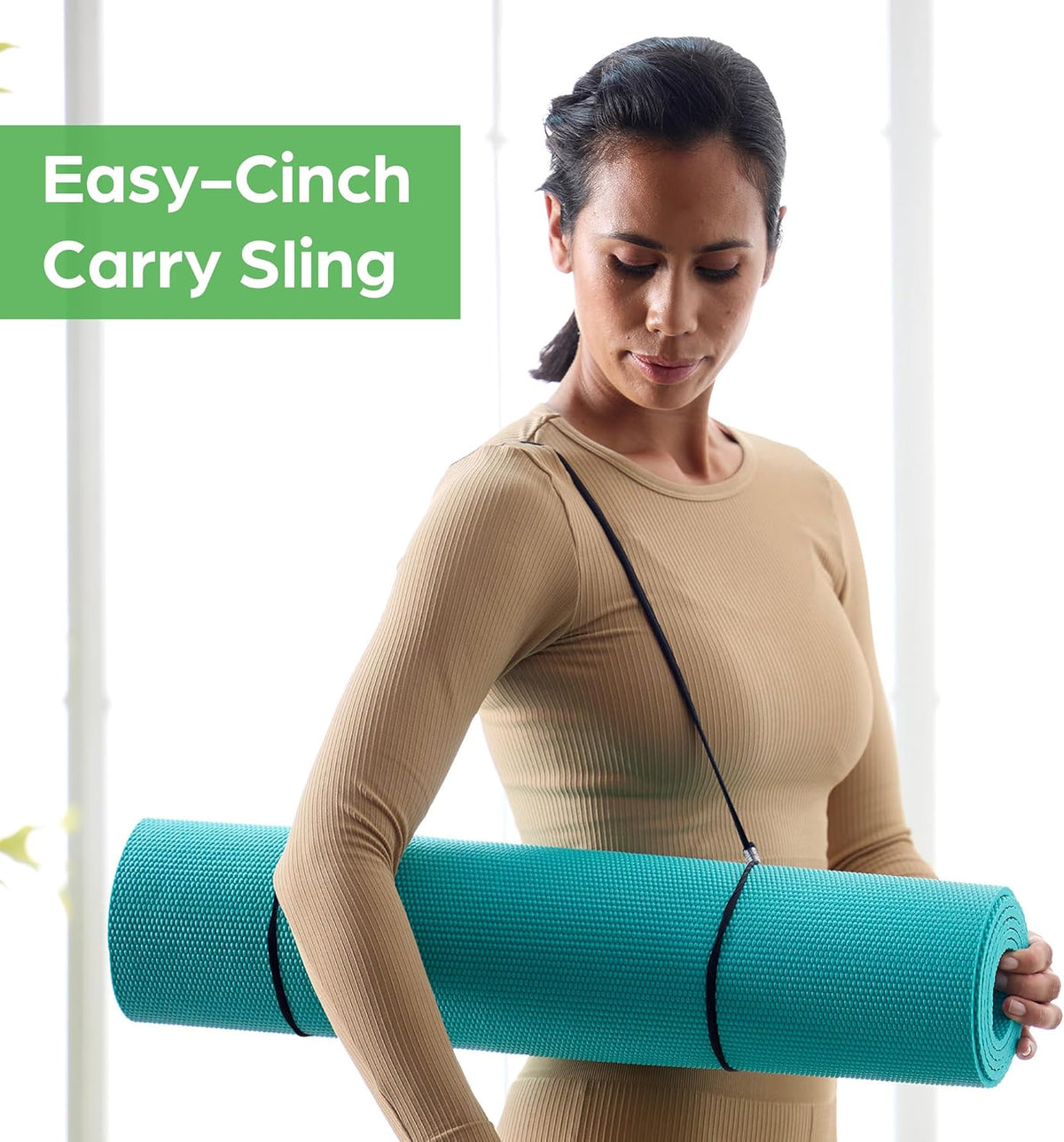 Gaiam Essentials Premium Yoga Mat with Yoga Mat Carrier Slin